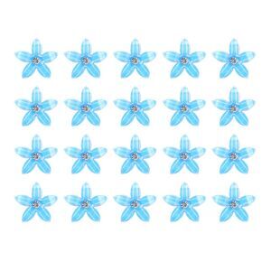20 Pcs Mini Flower Cute Hair Clips for Fine Hair Hair Accessories Blue
